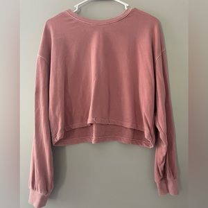 Baby Pink H&M cropped crewneck, Medium